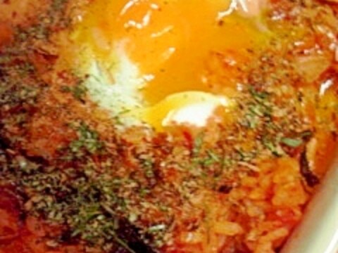 キムチと卵で即席ビビンバ